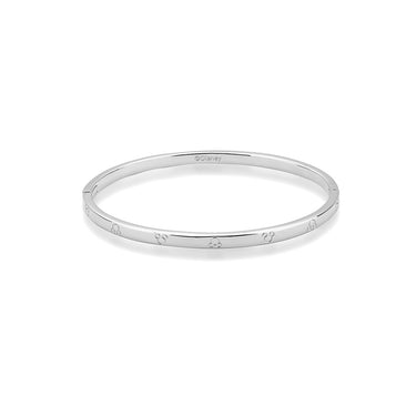 Couture Kingdom Disney Rhodium Plated Sterling Silver Mickey Mouse 65mm Clasp Bangle