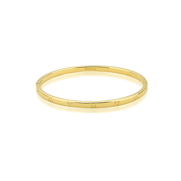 Couture Kingdom Disney Gold Plated Sterling Silver Mickey Mouse 65mm Clasp Bangle