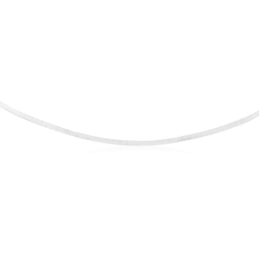 Sterling Silver Textured Herringbone 45.5cm Chain