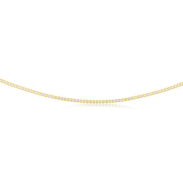 Sterling Silver Gold Plated Fancy 37+3cm Chaoker Chain