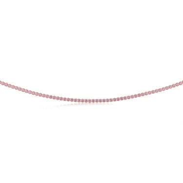 Sterling Silver Rose Gold Plated Fancy 40cm Choker Chain