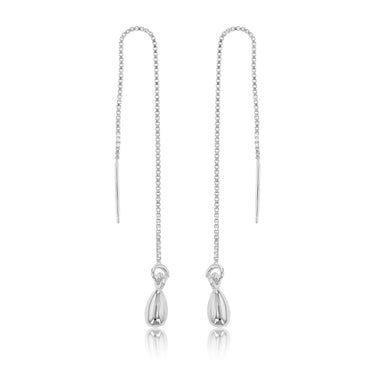 Sterling Silver Tear Drop Threader Earrings