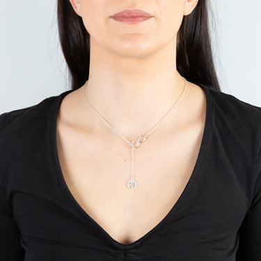 Sterling Silver Infinity And Tree Of Life Charm 45cm Chain