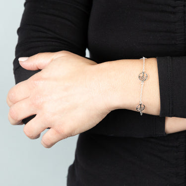 Sterling Silver Tree Of Life 18cm Bracelet