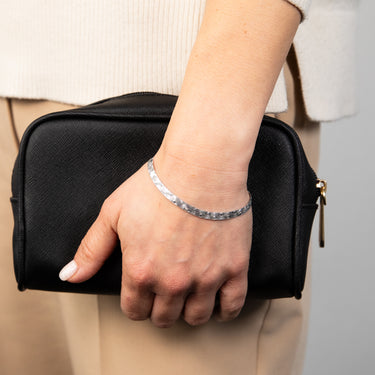 Sterling Silver Patterned 19cm Bracelet