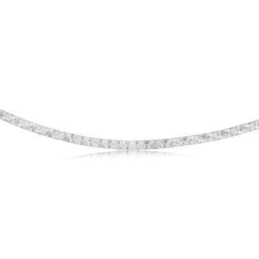 Sterling Silver Patterned 40cm Choker Chain