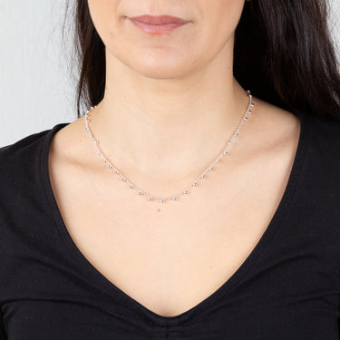 Sterling Silver Ball Charms On 45cm Ball Chain