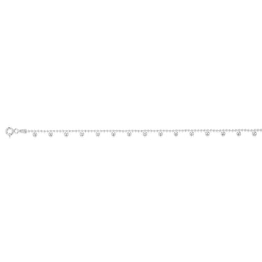 Sterling Silver Ball Charms On 19cm Bracelet