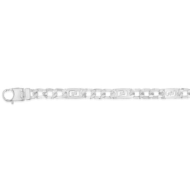 Sterling Silver Fancy Curb 21cm Bracelet