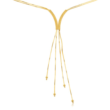 Sterling Silver Gold Plated Fancy Double Strand 43cm Chain