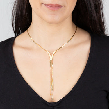 Sterling Silver Gold Plated Fancy Double Strand 43cm Chain