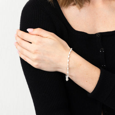 Sterling Silver Beads And Fresh Water Pearls 17+3cm Bracelets