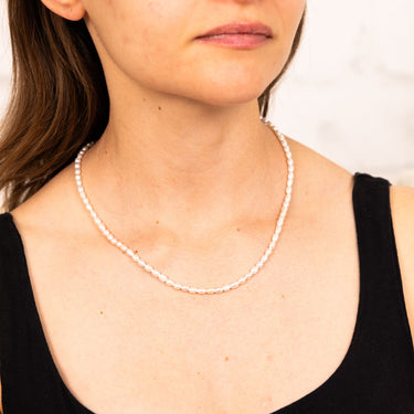 Sterling Silver Gold Plated Fresh Water Pearls 46+4cm Chain