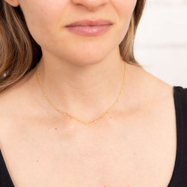 Sterling Silver Gold Plated Star Charms On 32+10cm Chain