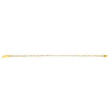 Sterling Silver Gold Plated Zirconia Tennis 19cm Bracelet