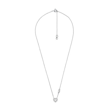 Michael Kors Sterling Silver Premium Heart Pendant On Chain