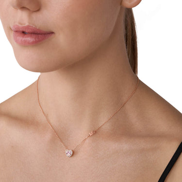 Michael Kors 14ct Rose Gold Plated Heart Pendant On Chain