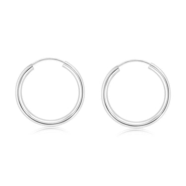 Sterling Silver Plain 15mm Sleeper Earring