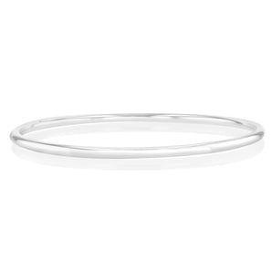 Sterling Silver 3mm Rounded 65mm Bangle