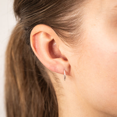 Sterling Silver Plain 11mm Sleeper Earrings