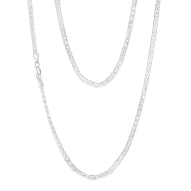 Sterling Silver Flat 80 Gauge Anchor 55cm Chain