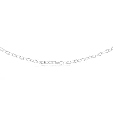 Sterling Silver Fancy Diamond Cut 45cm Chain
