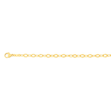Sterling Silver Gold Plated Fancy Diamond Cut 19cm Bracelet
