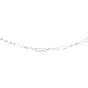 Sterling Silver Link And Ball 45cm Chain