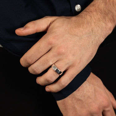 Sterling Silver Polished 6mm Geometric Shape Ring