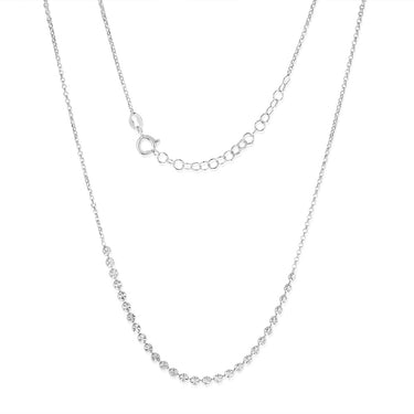 Sterling Silver Diamond Cut Beads Fancy 46cm Chain