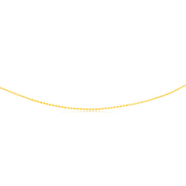 Sterling Silver Gold Plated Diamond Cut Fancy 42+4.5cm Chain