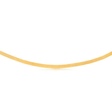 Sterling Silver Gold Plated Etrusca 42cm Chain