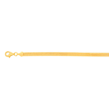 Sterling Silver Gold Plated Etrusca 19cm Bracelet