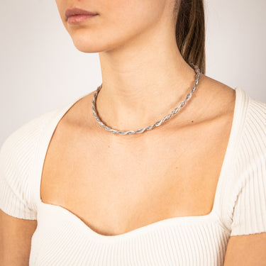 Sterling Silver Gold Plated Fancy Memory Omeag 42+5cm Chain