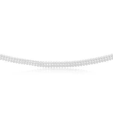 Sterling Silver Broad 42+5cm Chain