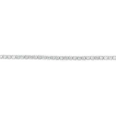 Sterling Silver White Cubic Zirconia Tennis 19cm Bracelet