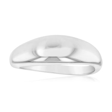 Sterling Silver Curved Dome Polished Ring