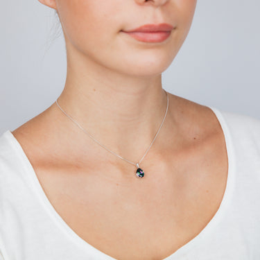 Sterling Silver Mystic Topaz Cubic Zirconia Pear Shaped Pendant