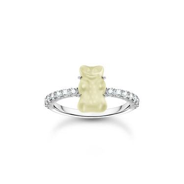 Thomas Sabo Sterling Silver Haribo Cubic Zirconia Pineapple White Bear Ring