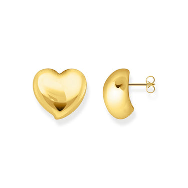 Thomas Sabo Gold Plated Sterling Silver Bold Heart Stud Earrings