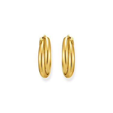 Thomas Sabo Gold Plated Silver Essential Intertwined 27mm Hoop Earrings