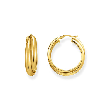 Thomas Sabo Gold Plated Silver Essential Intertwined 27mm Hoop Earrings