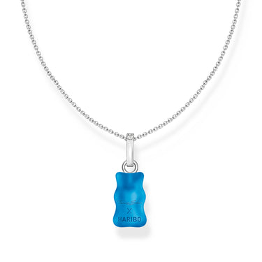 Thomas Sabo Sterling Silver Haribo Blue Blueberry Bear Pendant on 40-45cm Chain