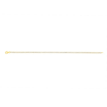 Sterling Silver Gold Plated Cubic Zirconia 2.5mm Tennis 19cm Bracelet