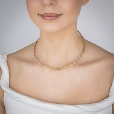 Sterling Silver Gold Plated Fancy Braided 42+3cm Chain