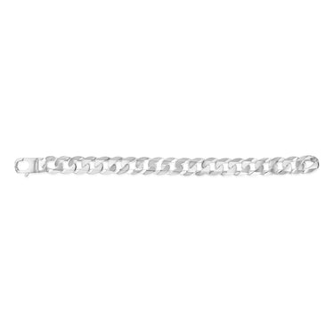 Sterling Silver Flat 350 Gauge Curb 23cm Bracelet
