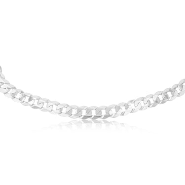 Sterling Silver Flat 350 Gauge Curb 50cm Chain