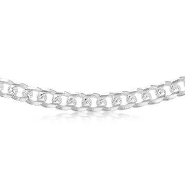 Sterling Silver Fancy 300 Gauge Oval Curb 50cm Chain