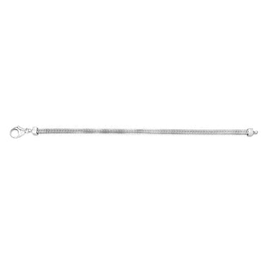 Sterling Silver Four Sides 360 Gauge Snake 19cm Bracelet