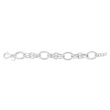 Sterling Silver Fancy 19.5cm Bracelet